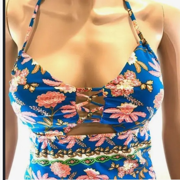 NEW Nanette Lepore Polynesian Floral Tankini Bikini - Picture 5 of 6
